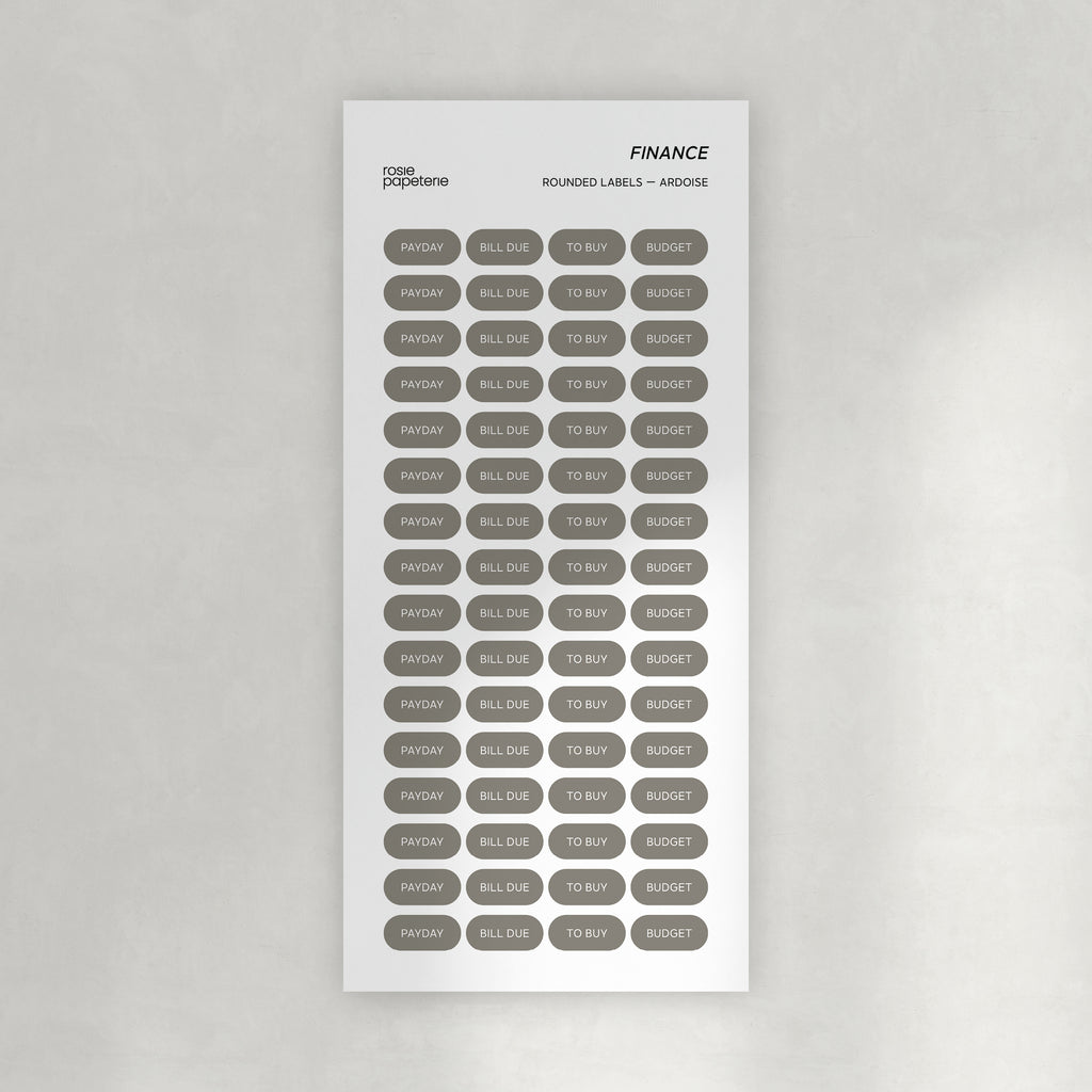Finance Rounded Labels Stickers