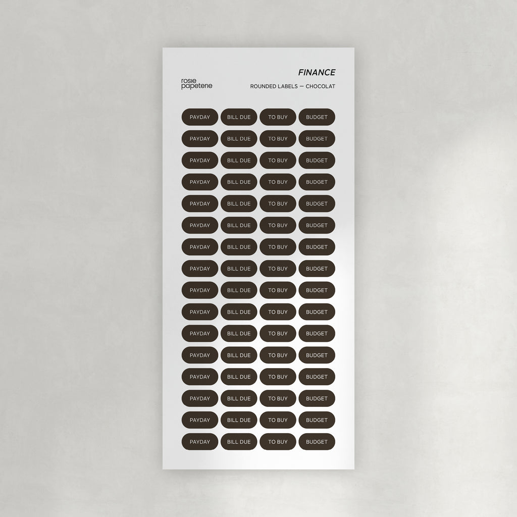 Finance Rounded Labels Stickers