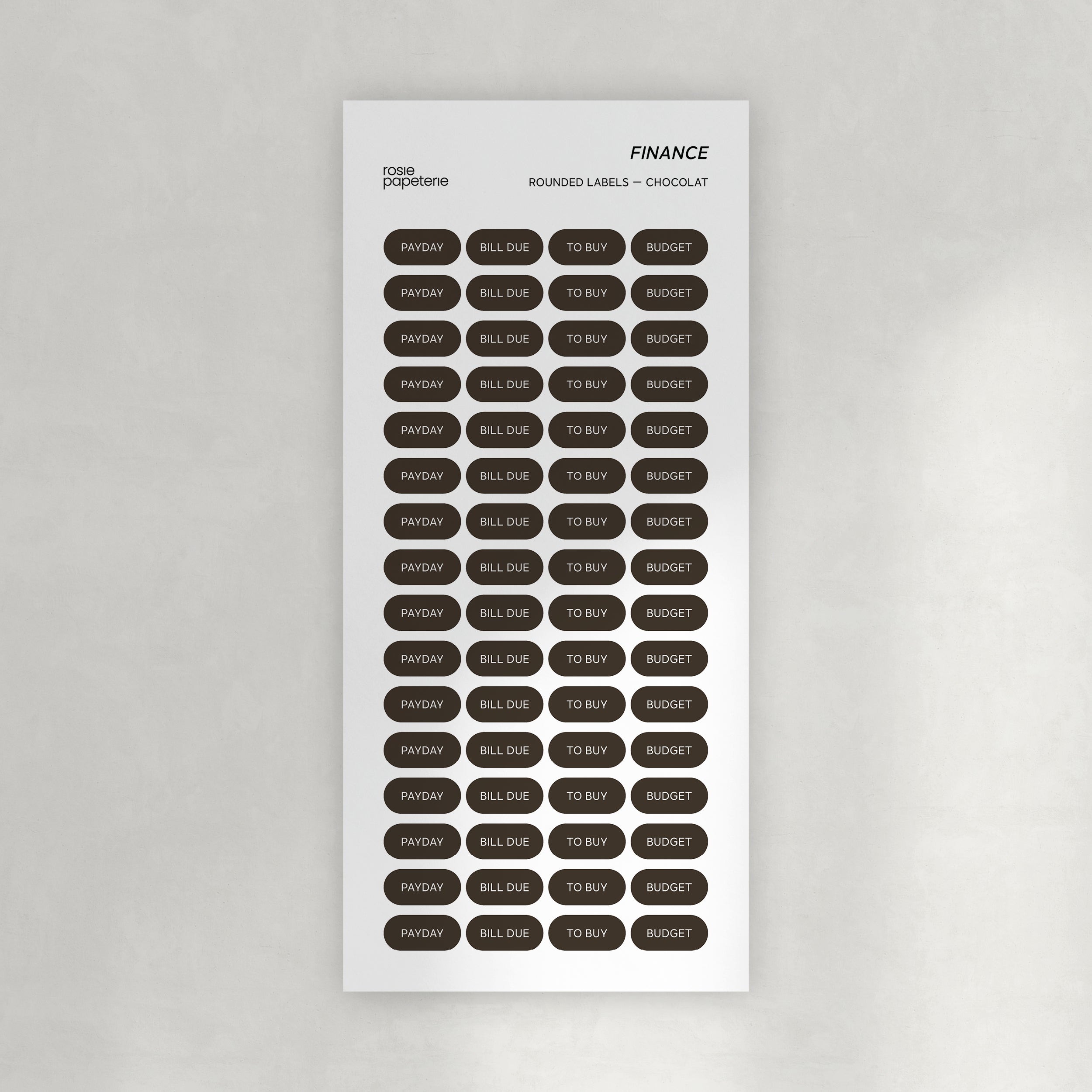 Finance Rounded Labels Stickers