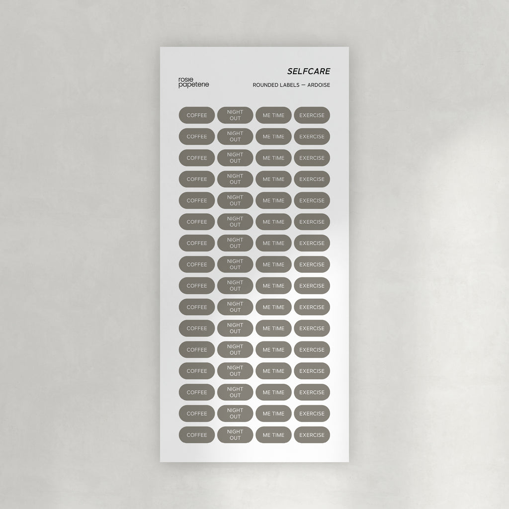 Selfcare Rounded Labels Stickers