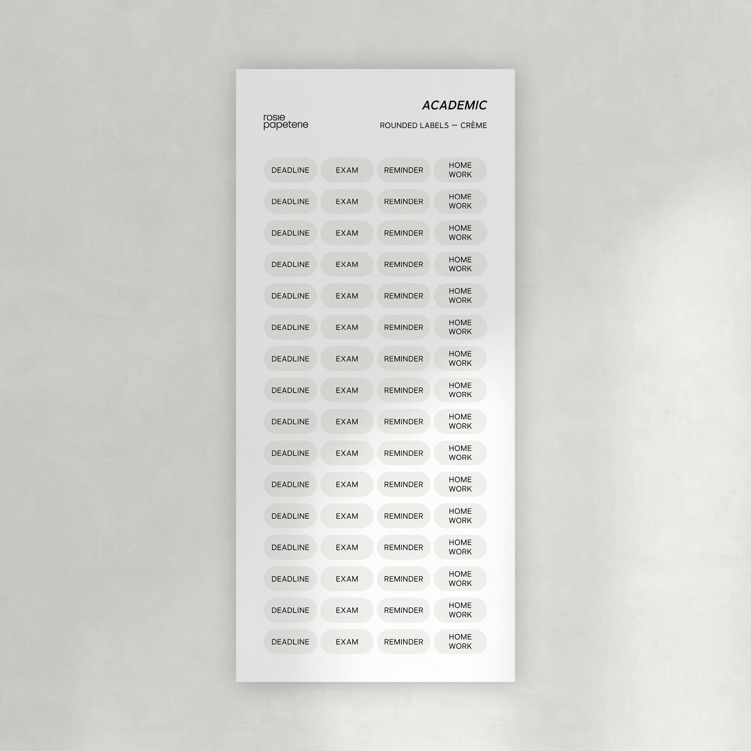 Academic Rounded Labels Stickers – Rosie Papeterie