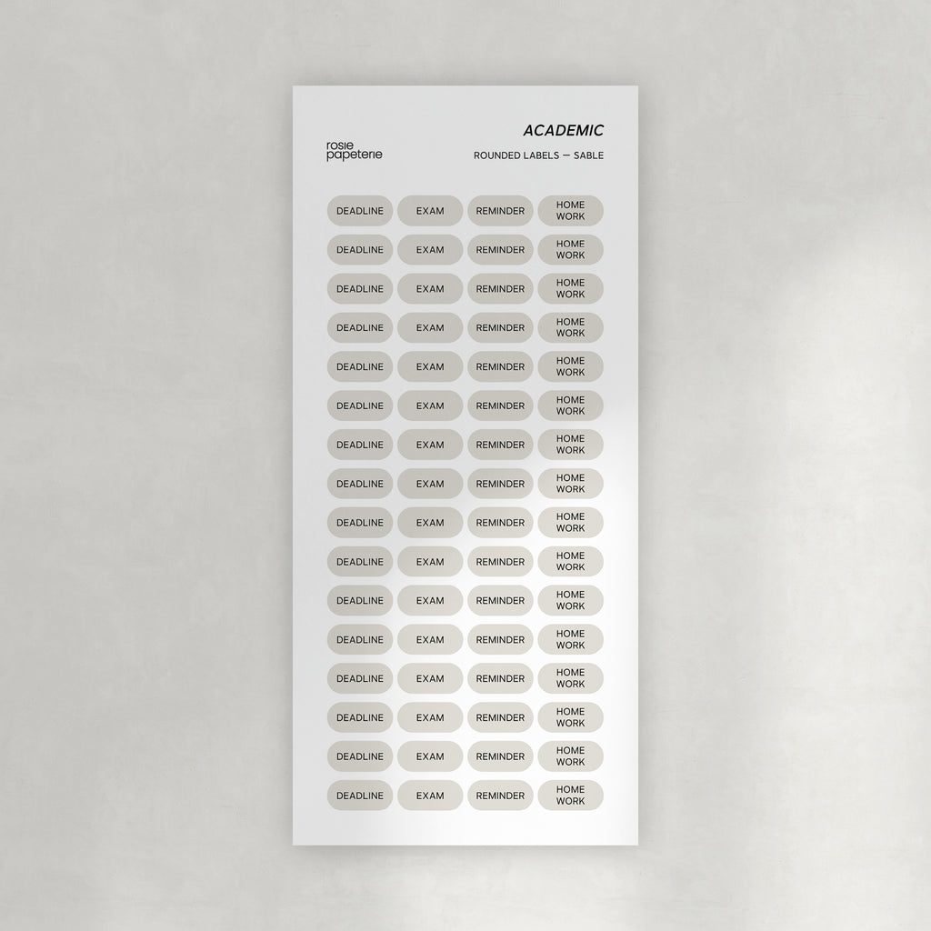 Academic Rounded Labels Stickers