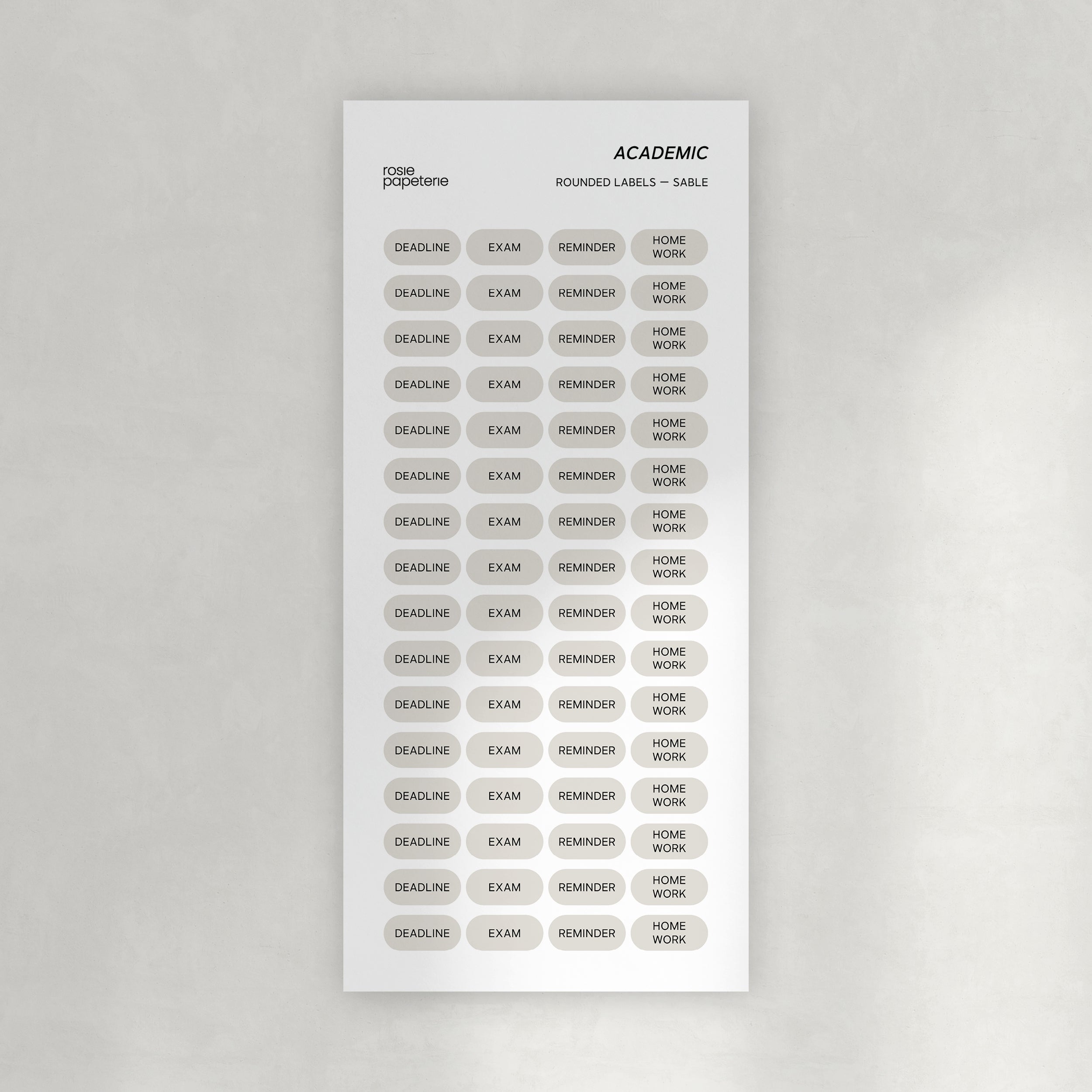 Academic Rounded Labels Stickers