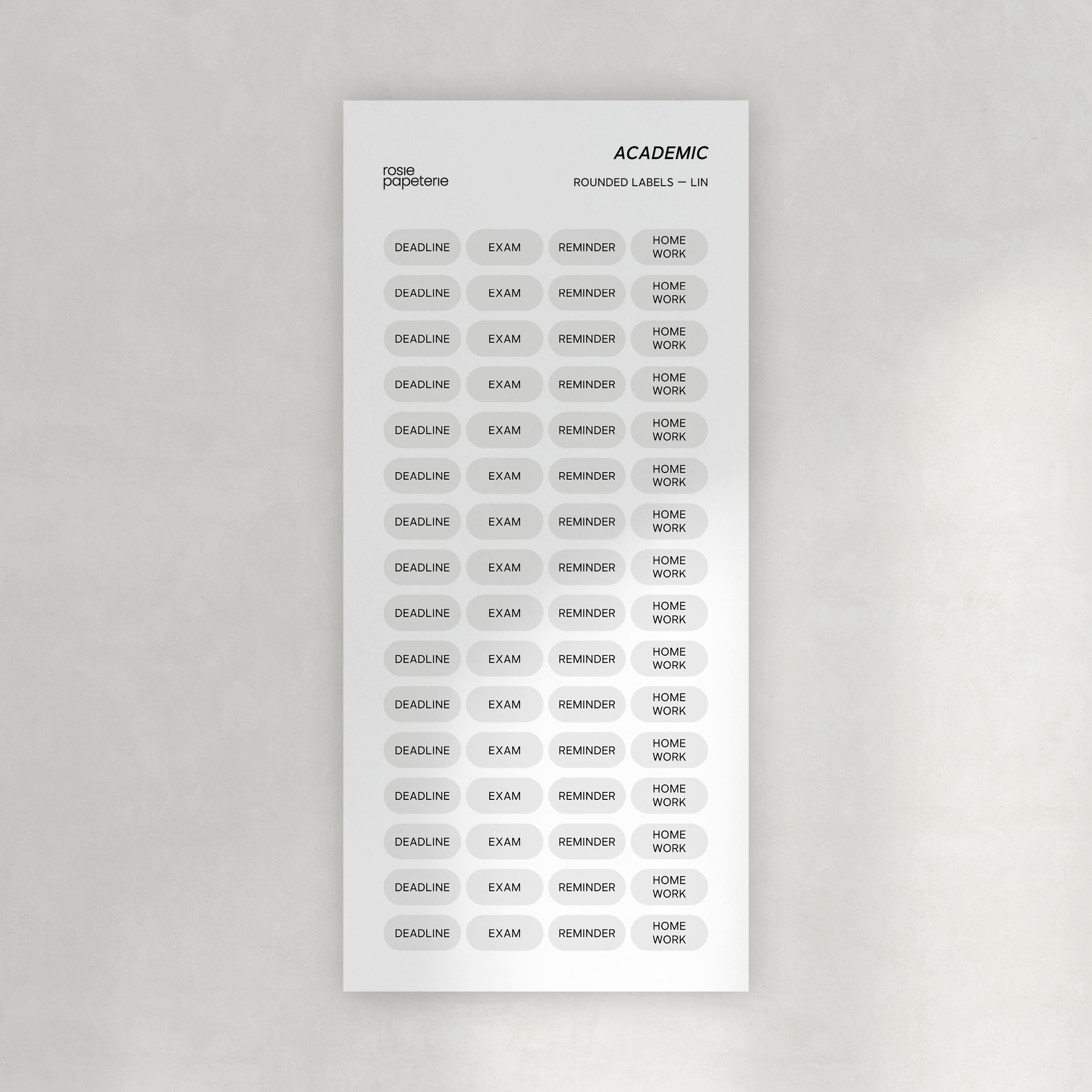 Academic Rounded Labels Stickers