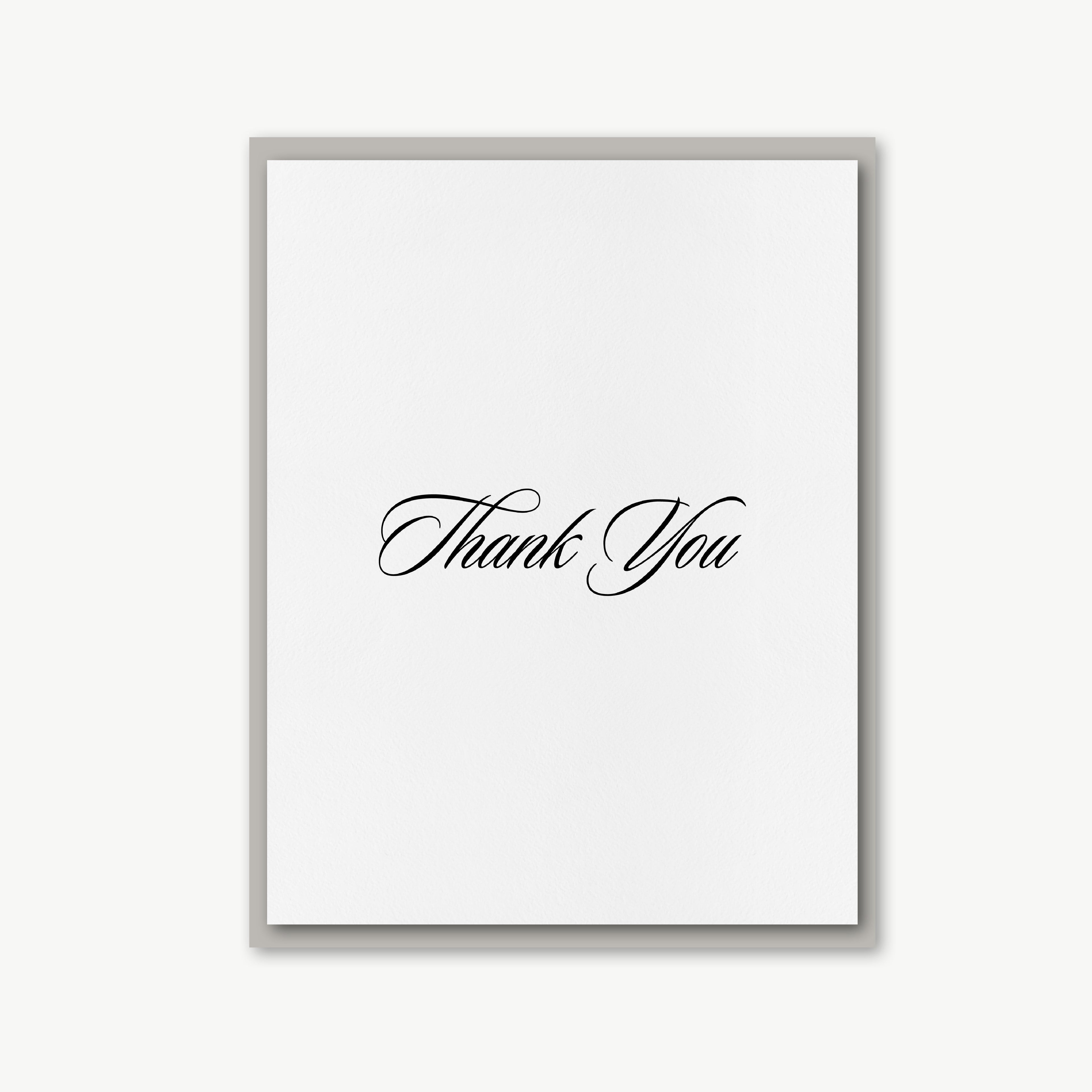Merci Script Greeting Card