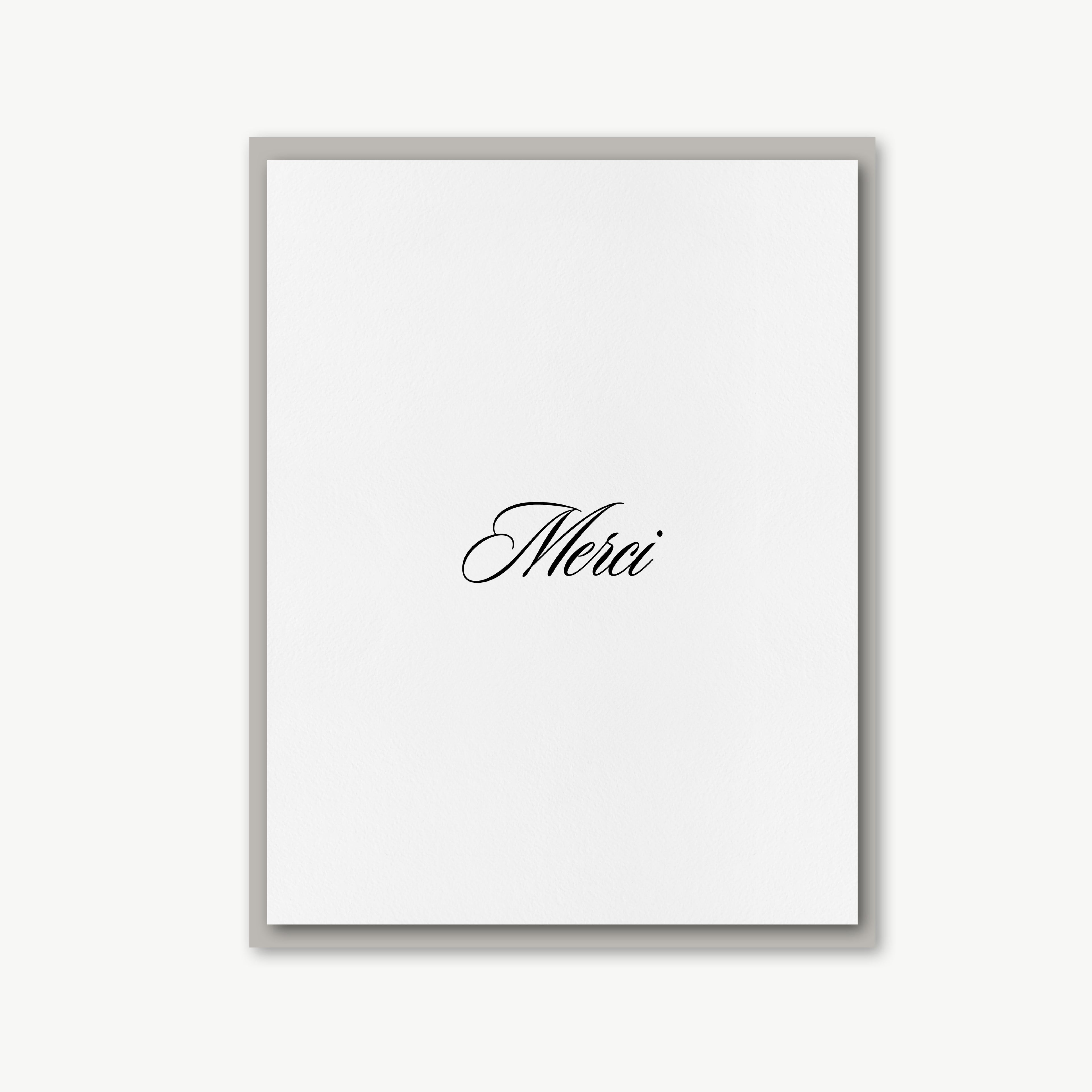 Merci Script Greeting Card