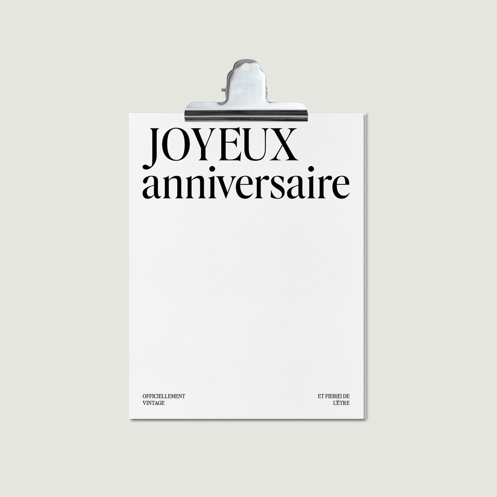 Officiellement Vintage Greeting Card