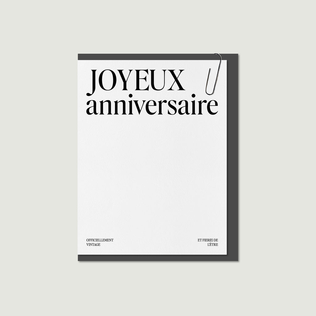 Officiellement Vintage Greeting Card