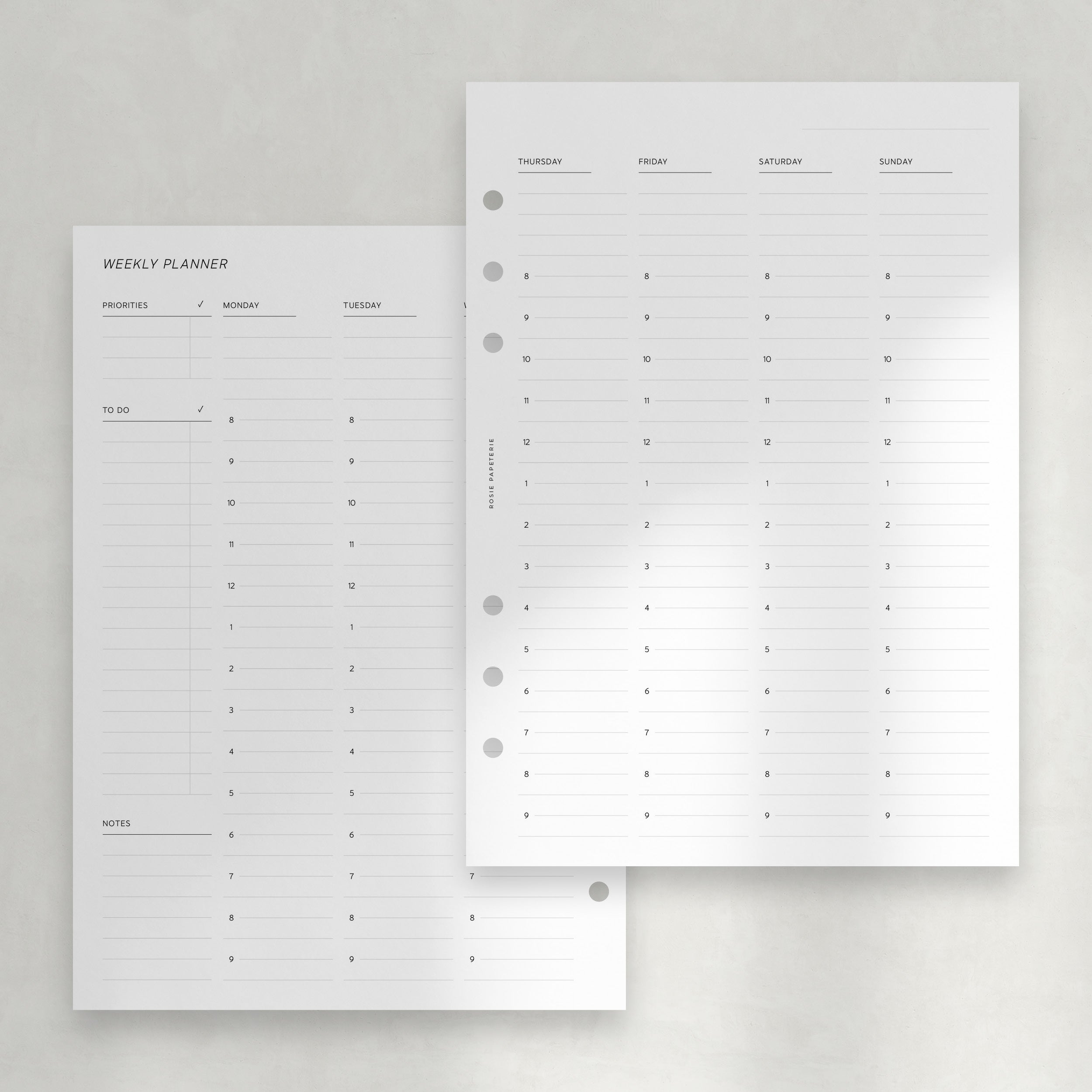 Horaire Détaillé Non-Daté - PDF