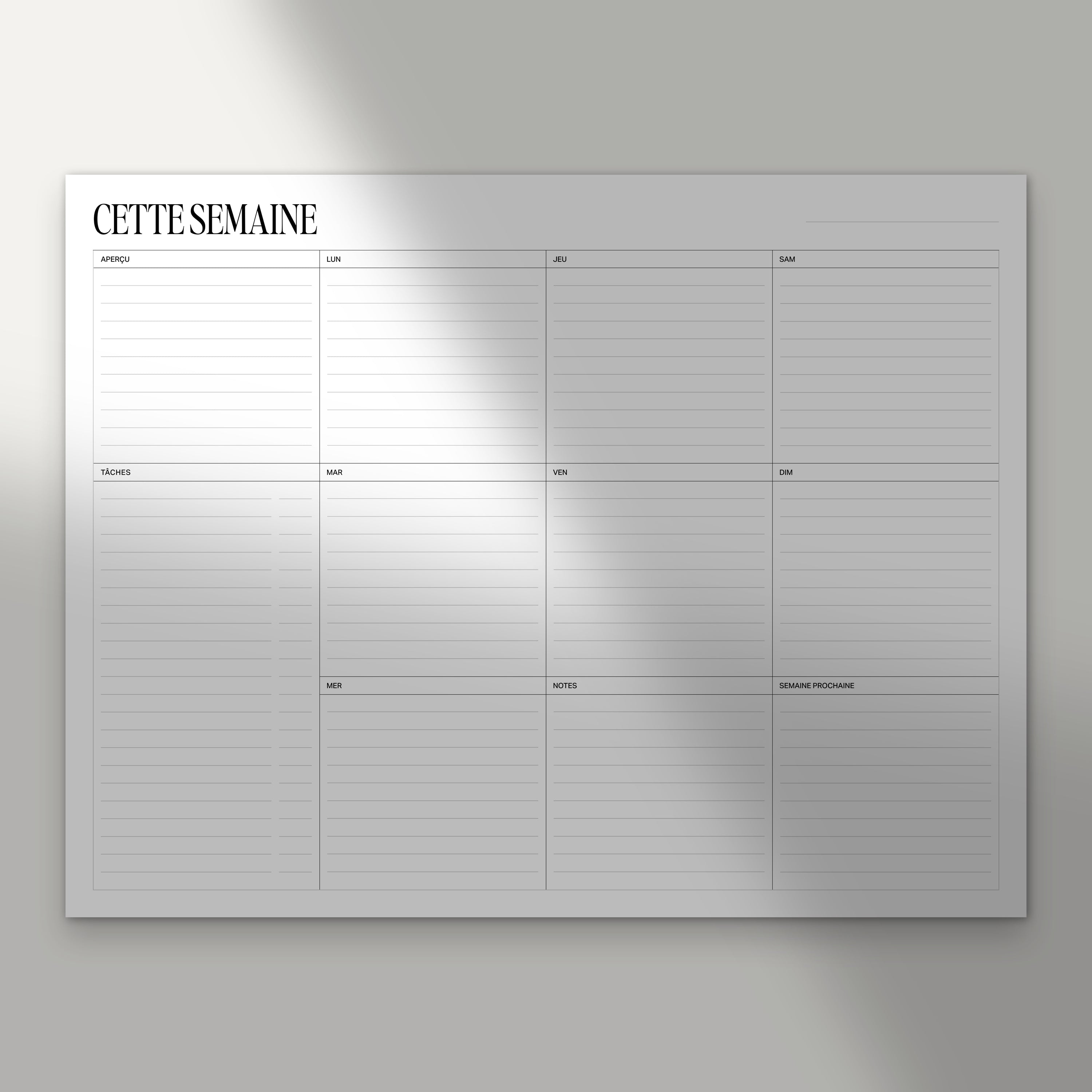 Weekly DeskPad | Vertical