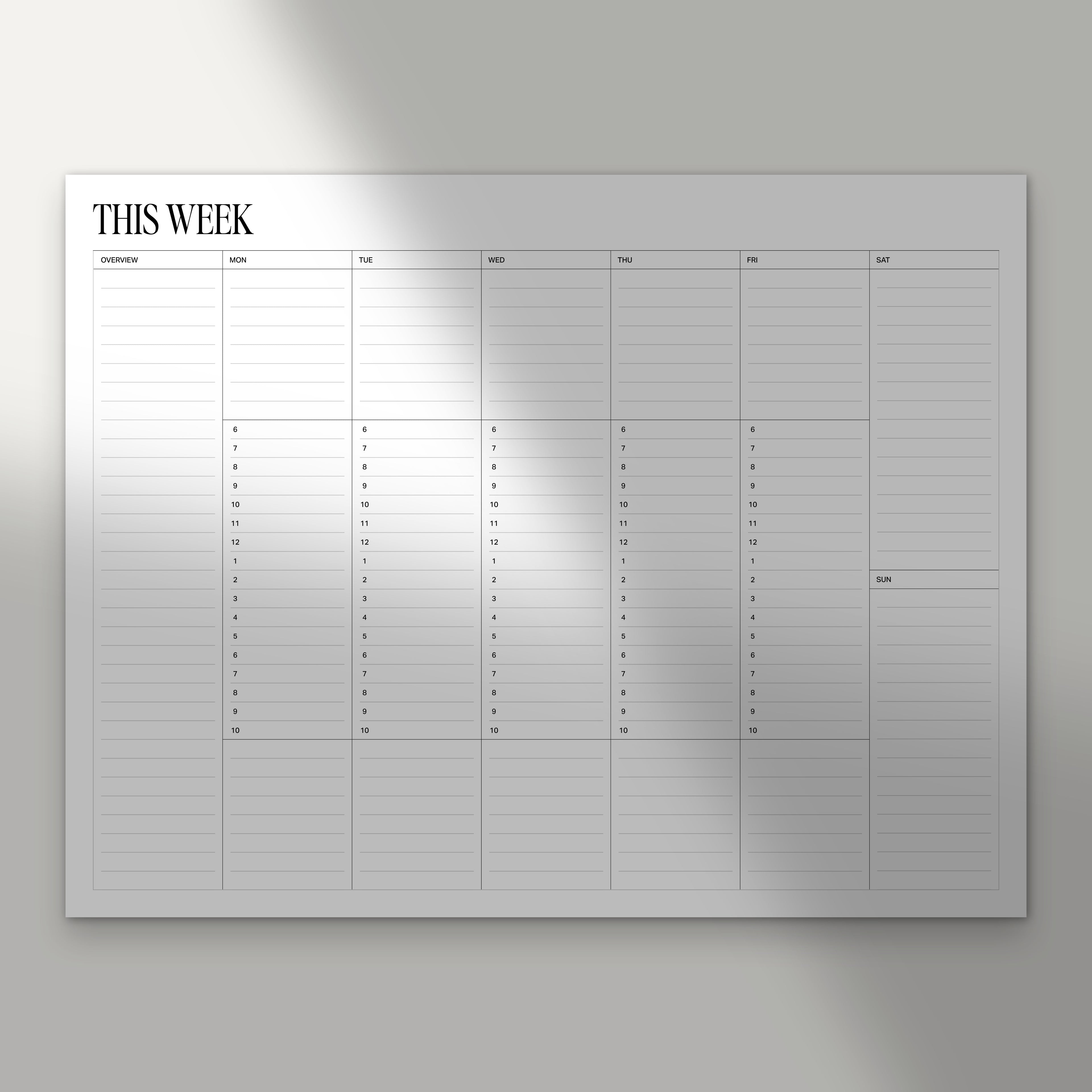 Bloc-Notes Hebdomadaire | Horaire