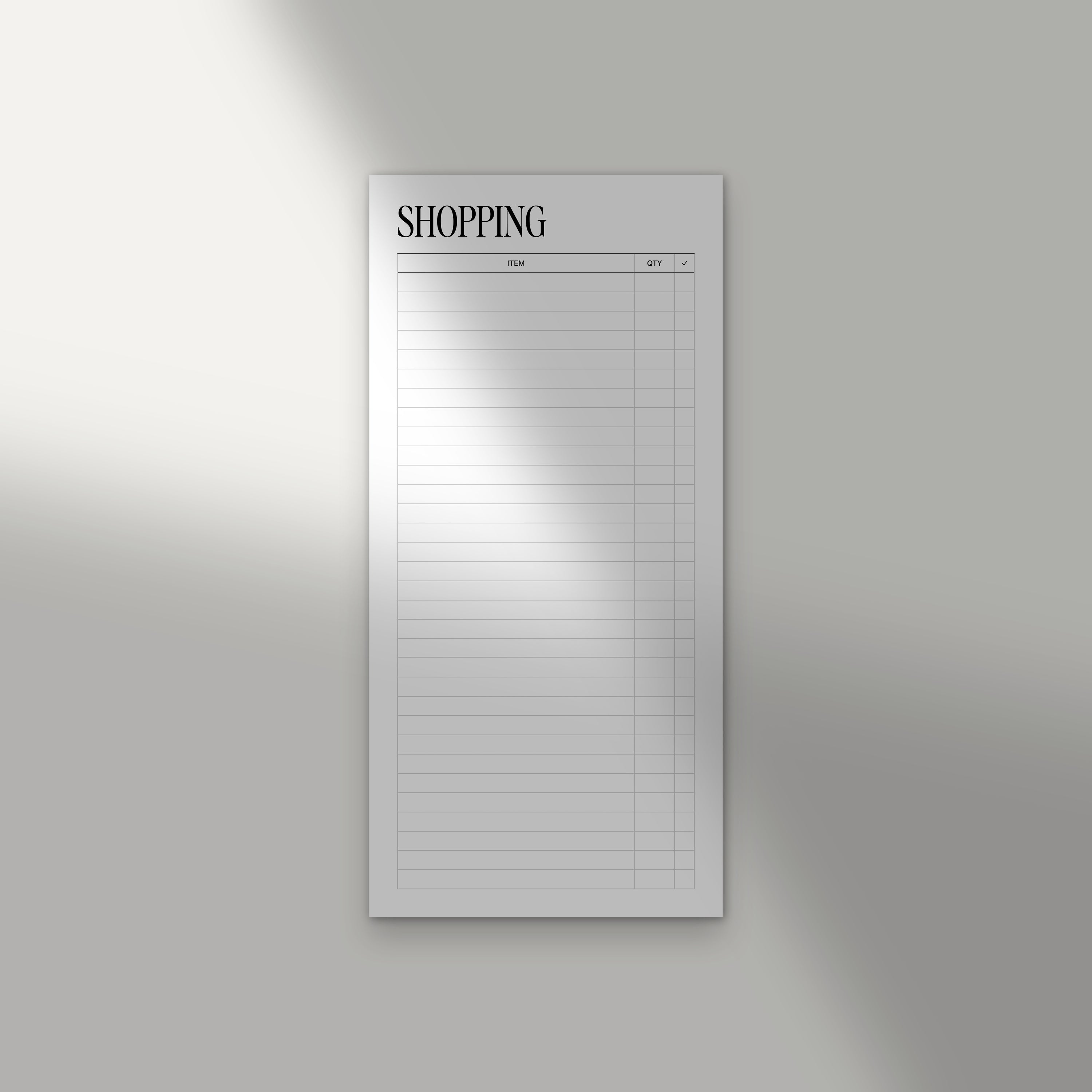 Shopping List Notepad