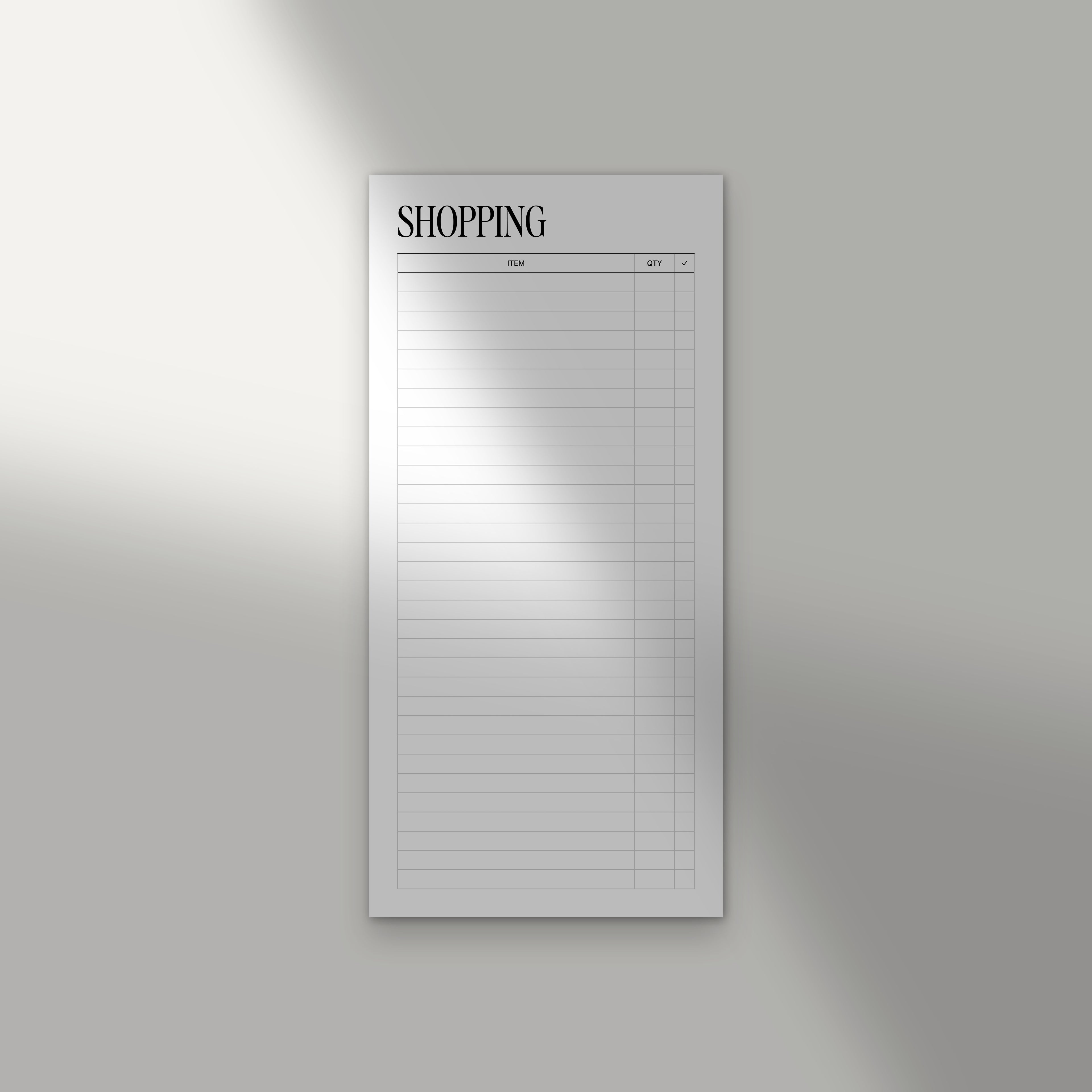Shopping List Notepad