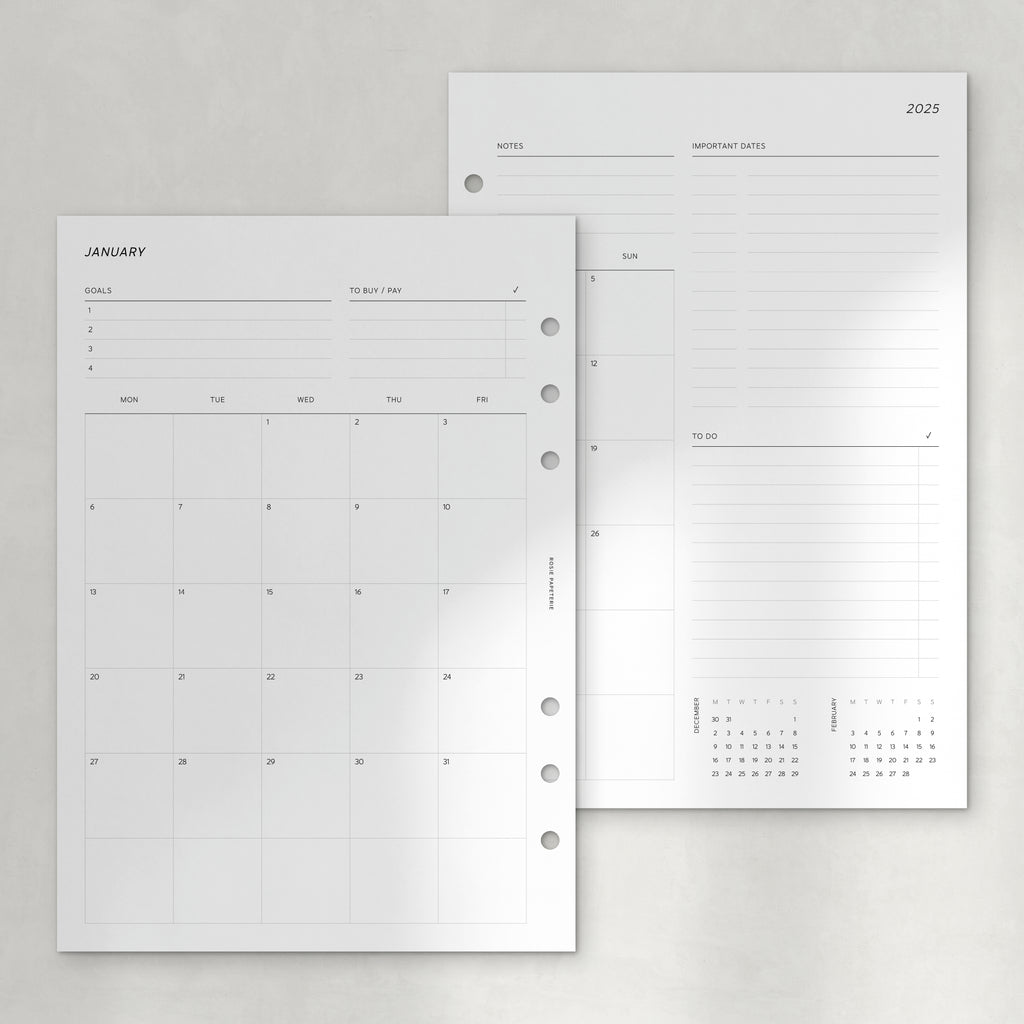 2025 Month on 2 Pages No.2 - PDF