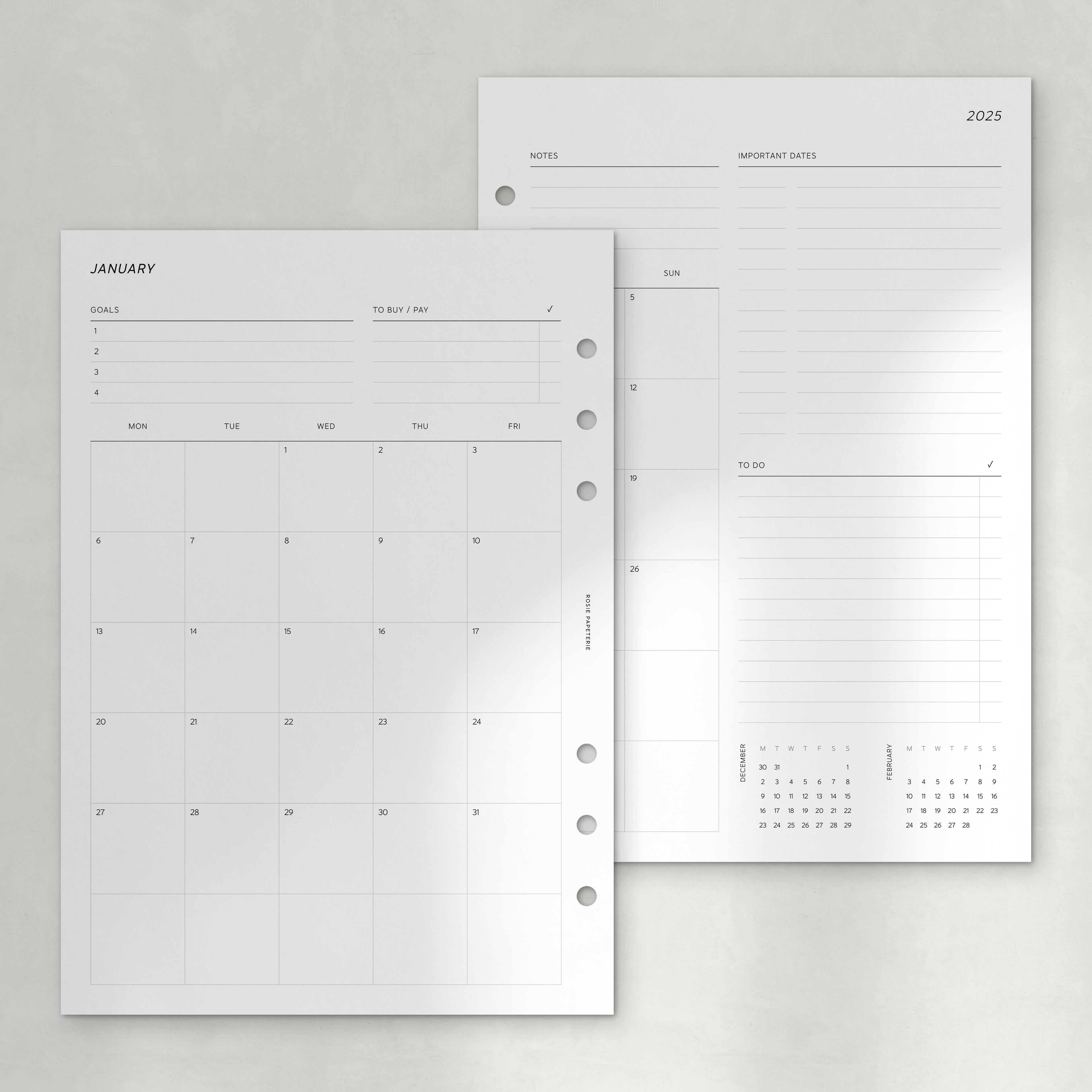 2025 Month on 2 Pages No.2 - PDF