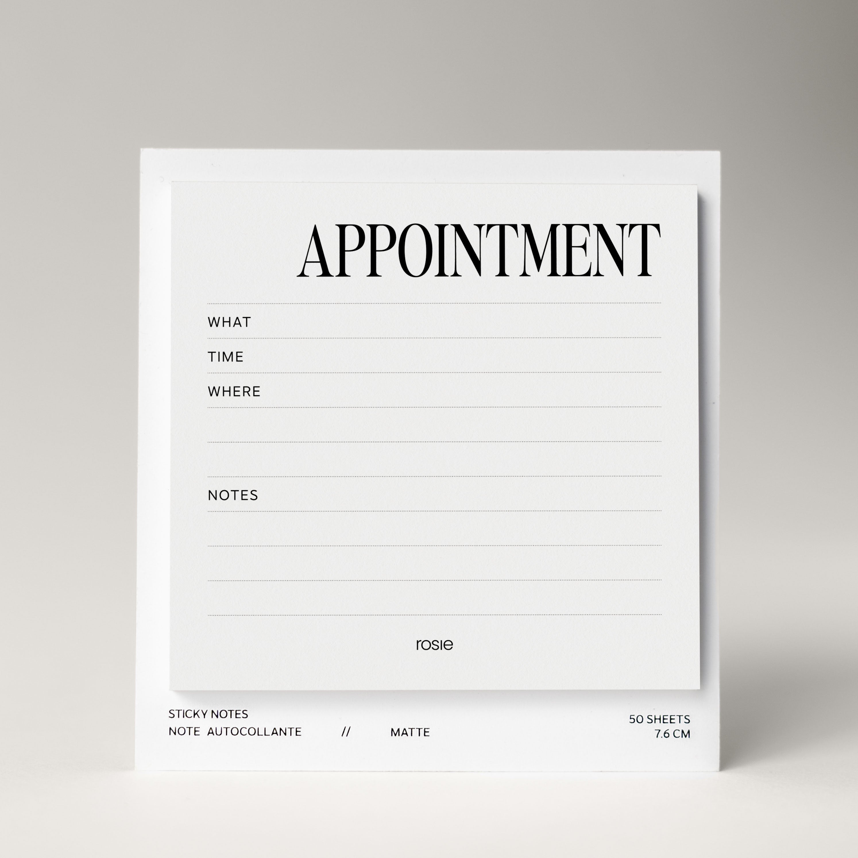 Appointment Sticky Notes