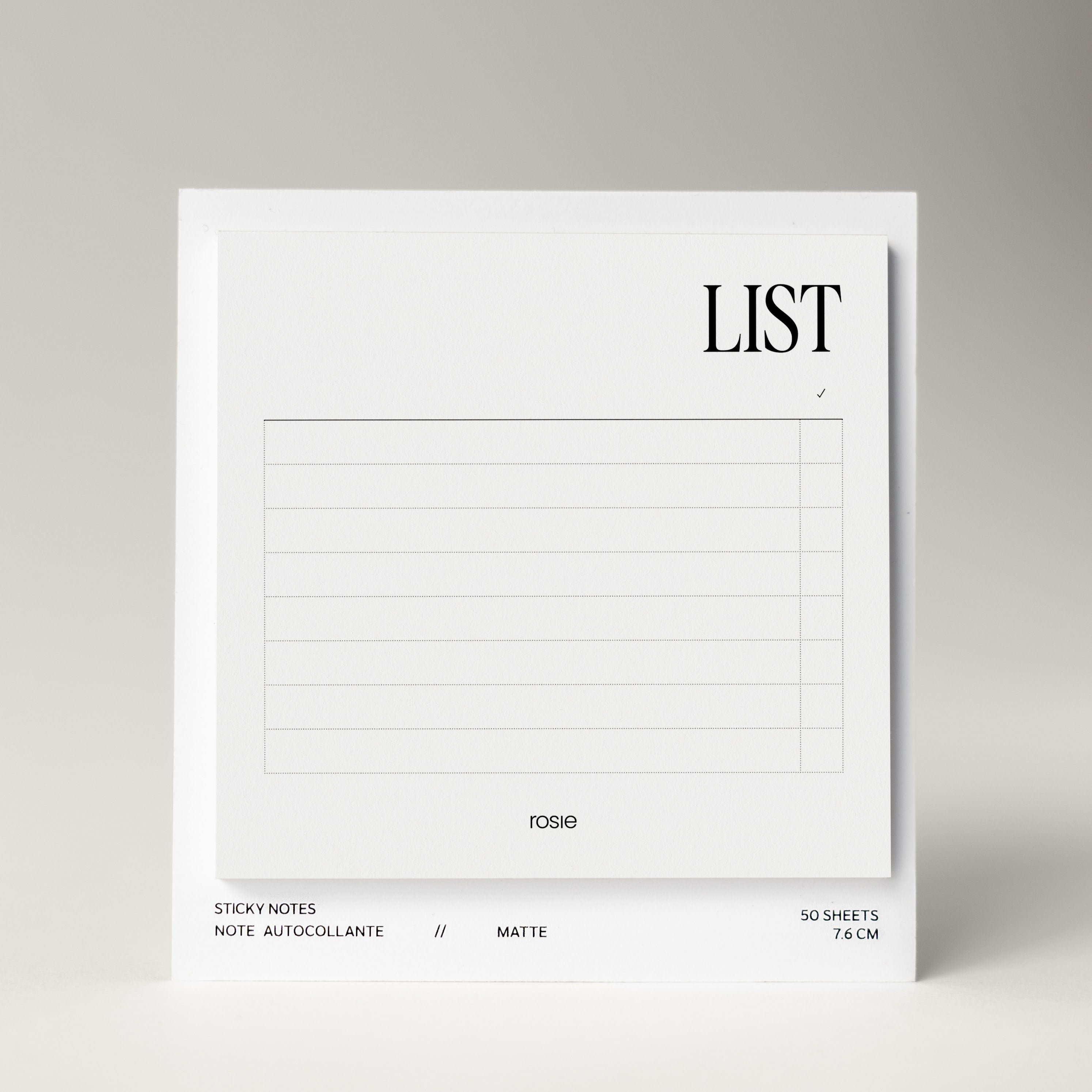 List Sticky Notes