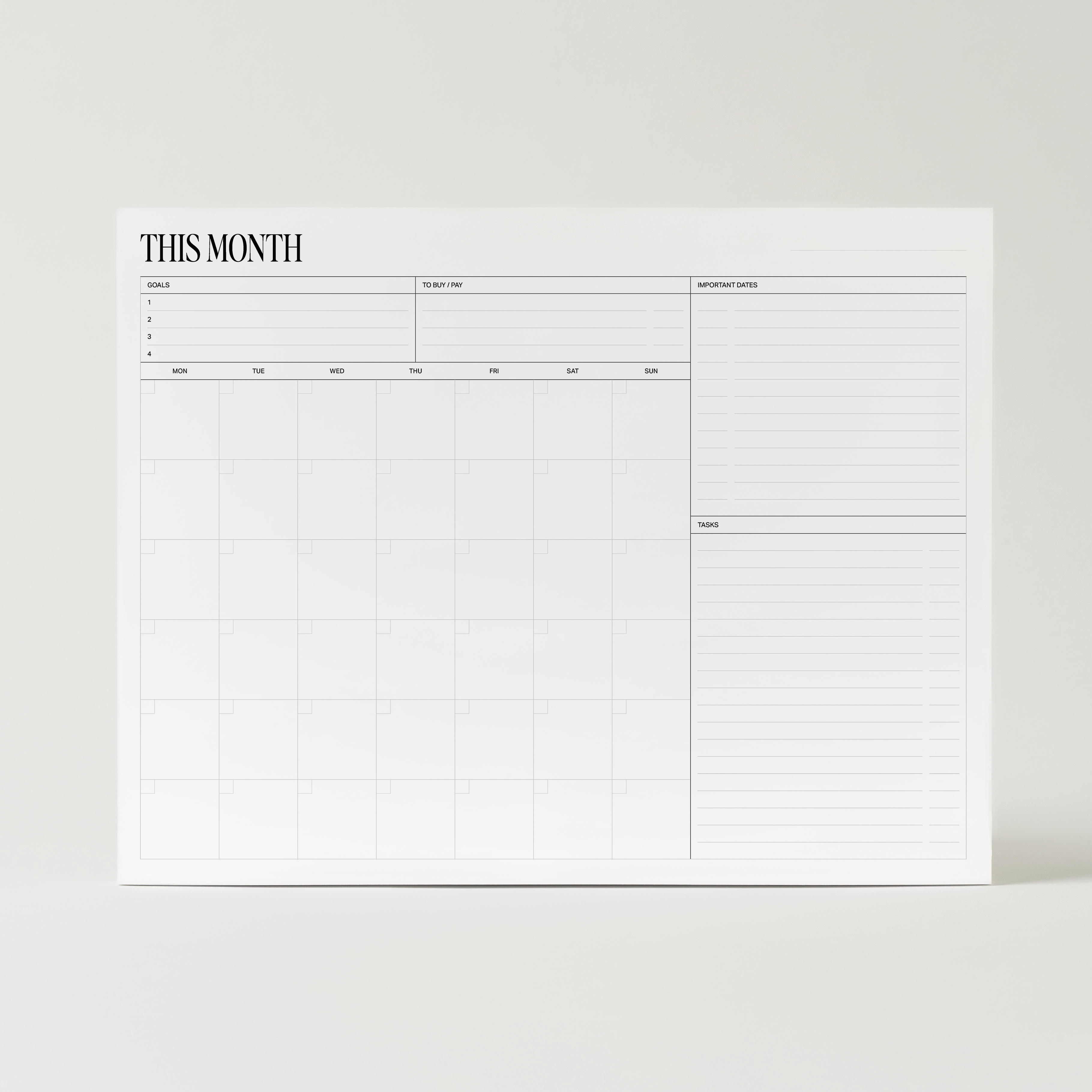 Monthly DeskPad