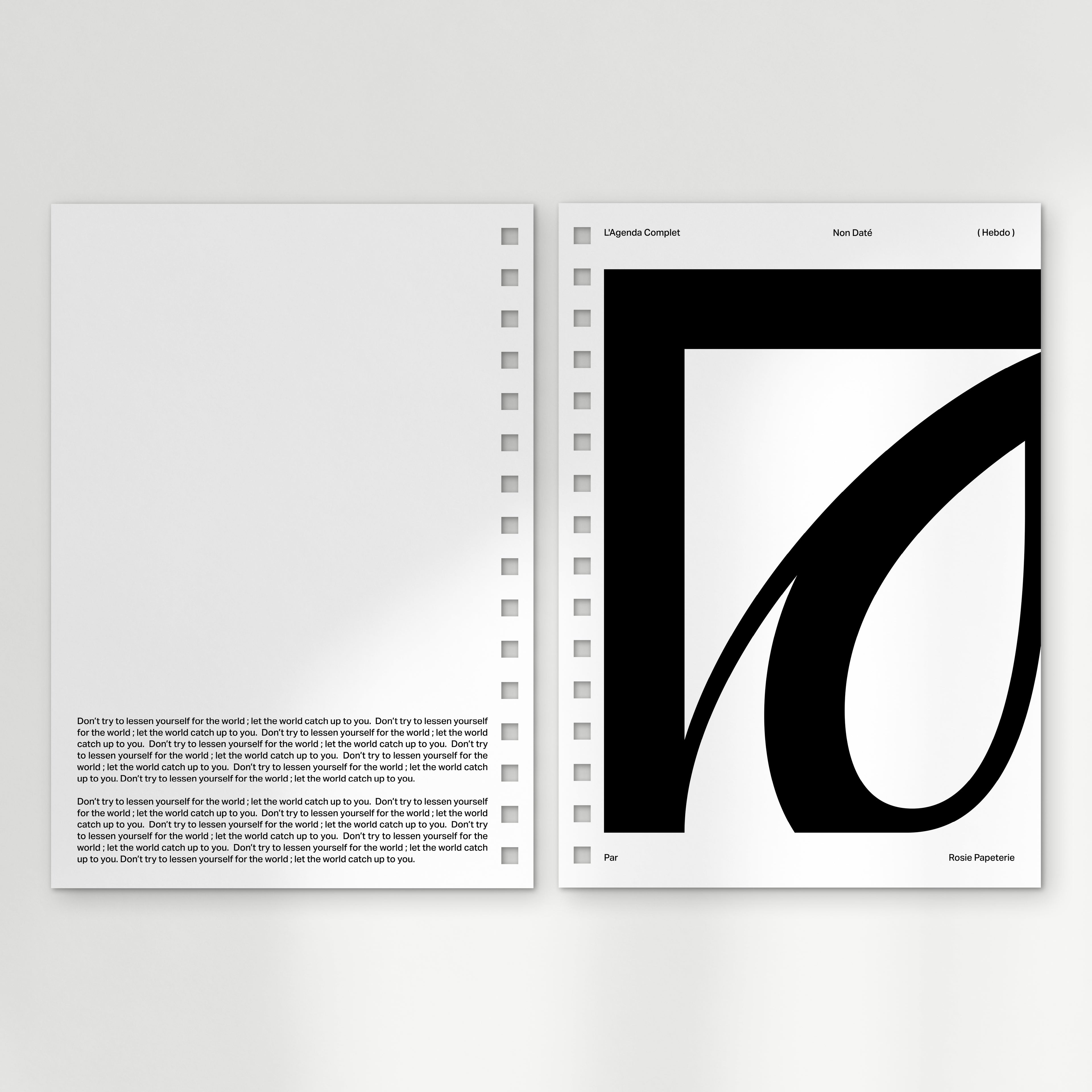 l'agenda undated : the spiral planner
