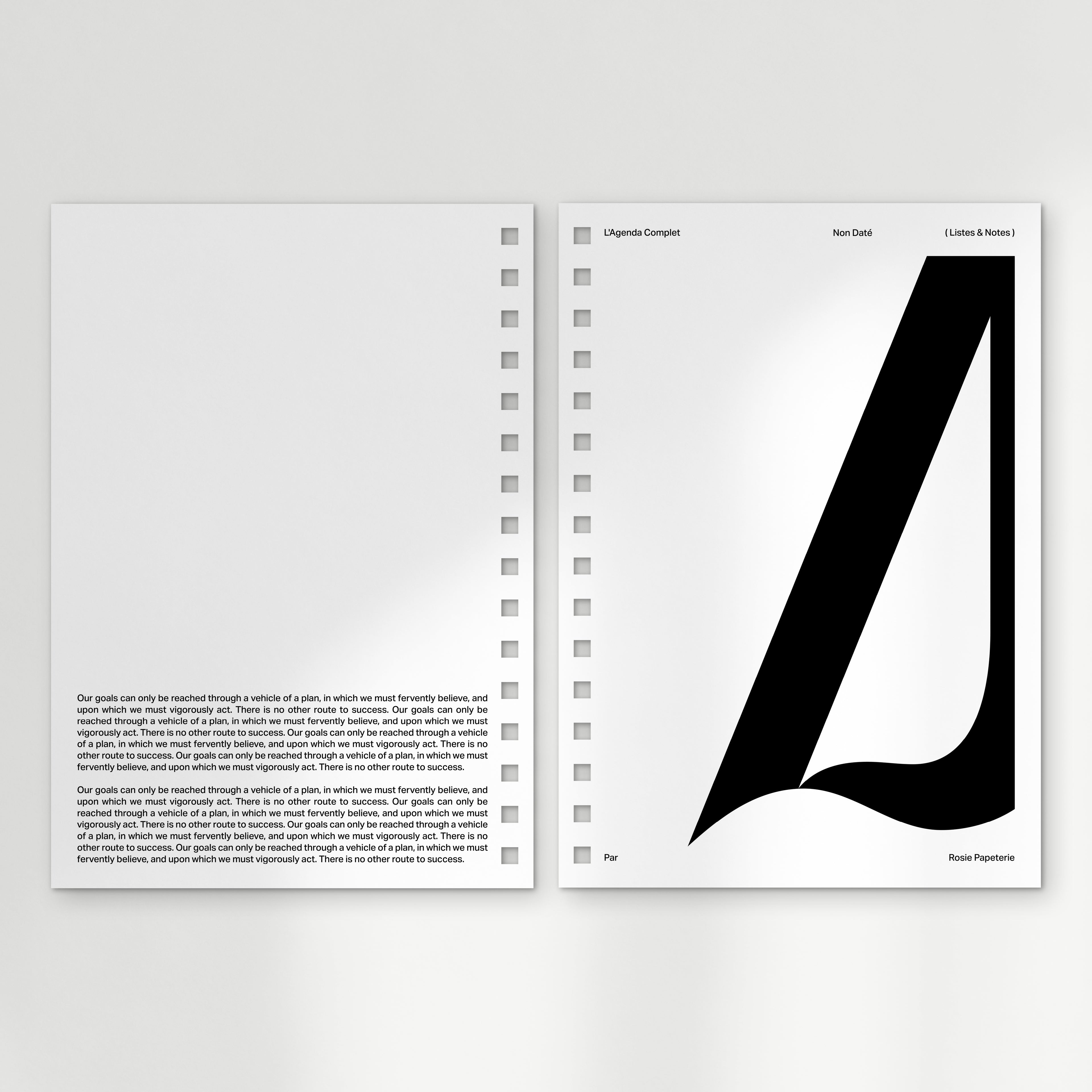 l'agenda undated : the spiral planner