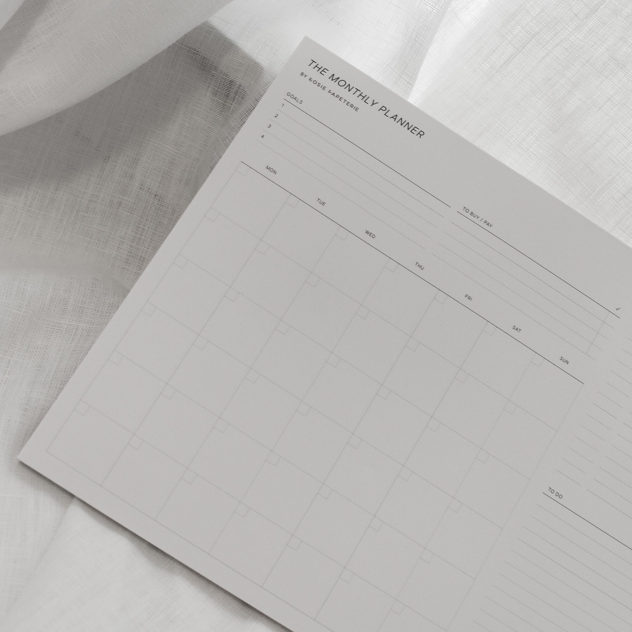 Le planificateur mensuel | Bloc-Notes
