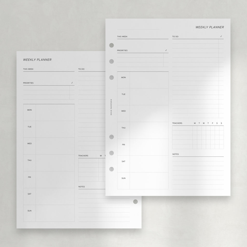 Undated Vertical Weekly Overview