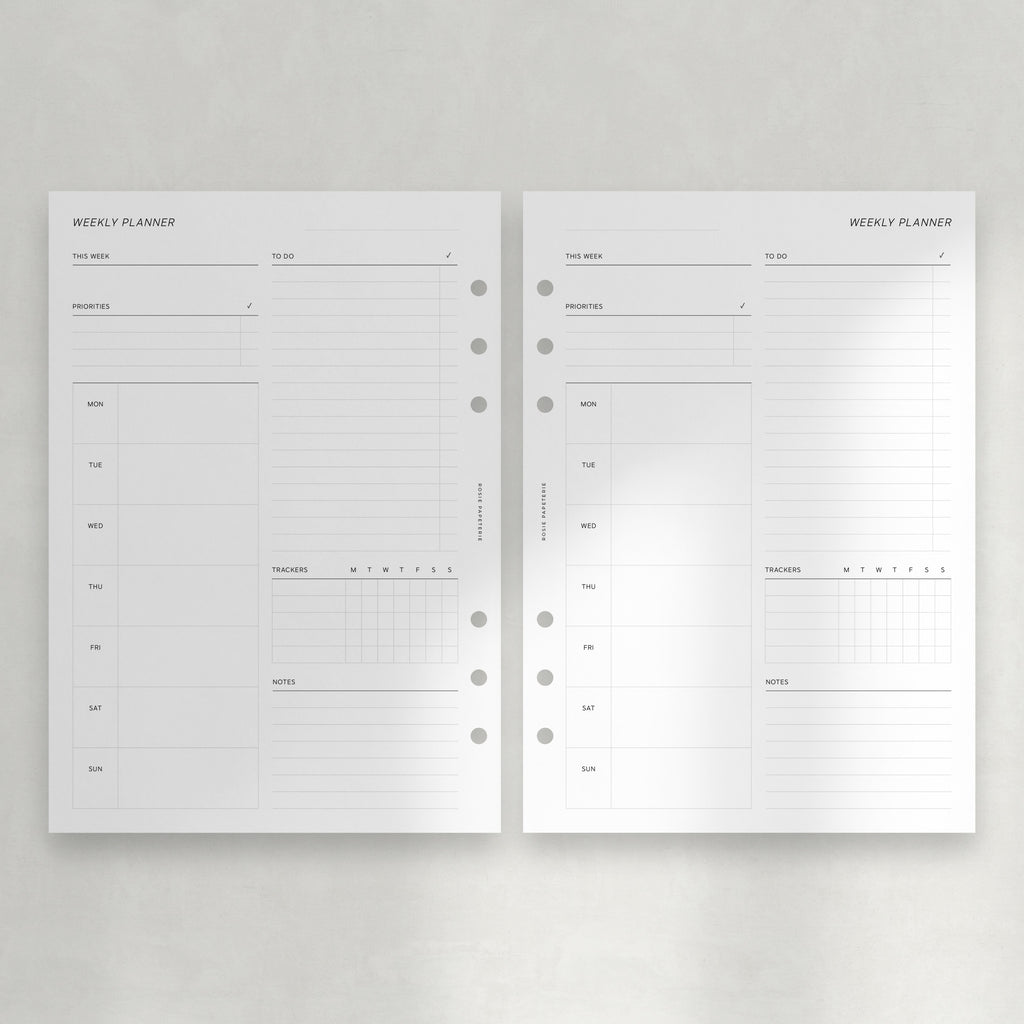 Undated Vertical Weekly Overview
