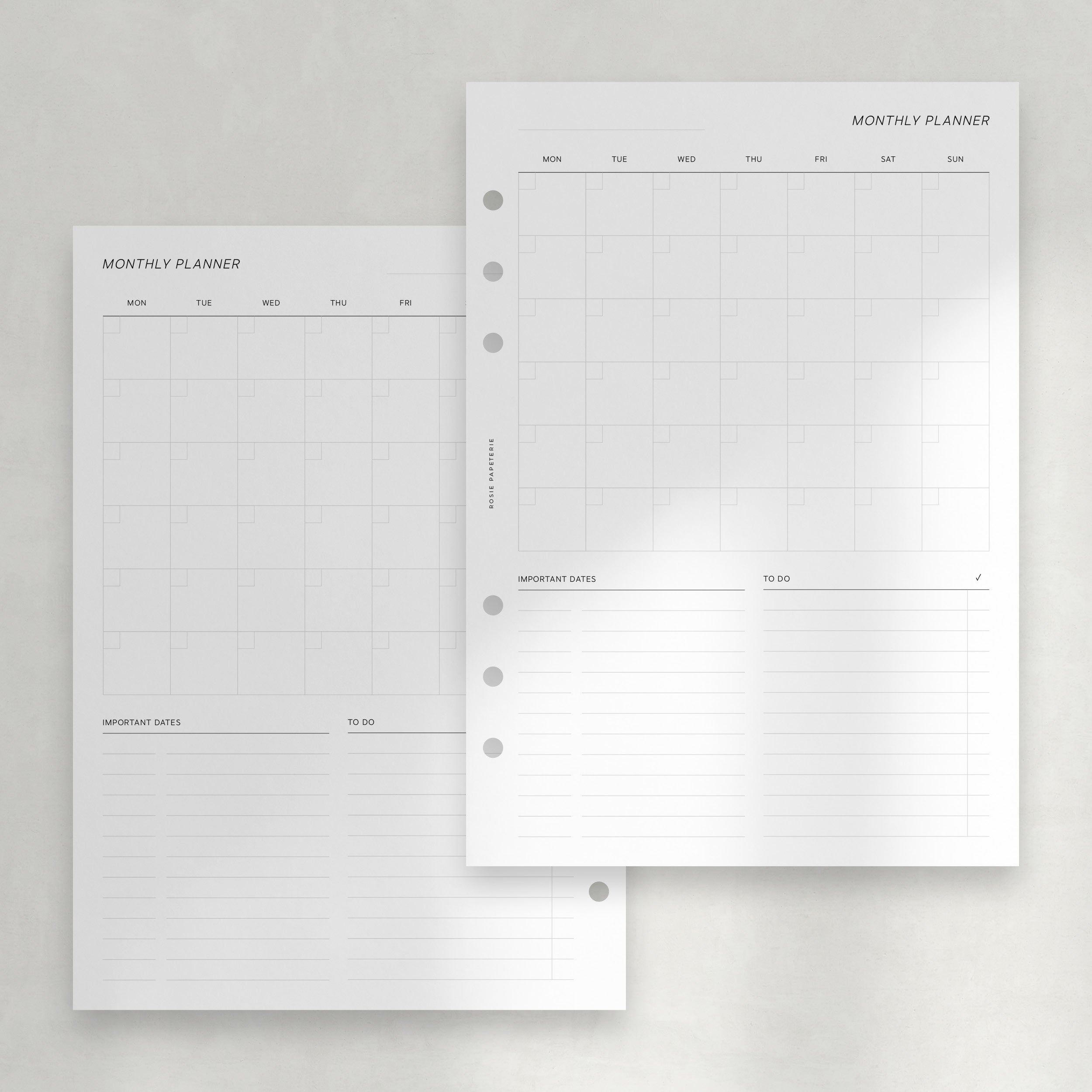Undated Month on 1 Page - PDF