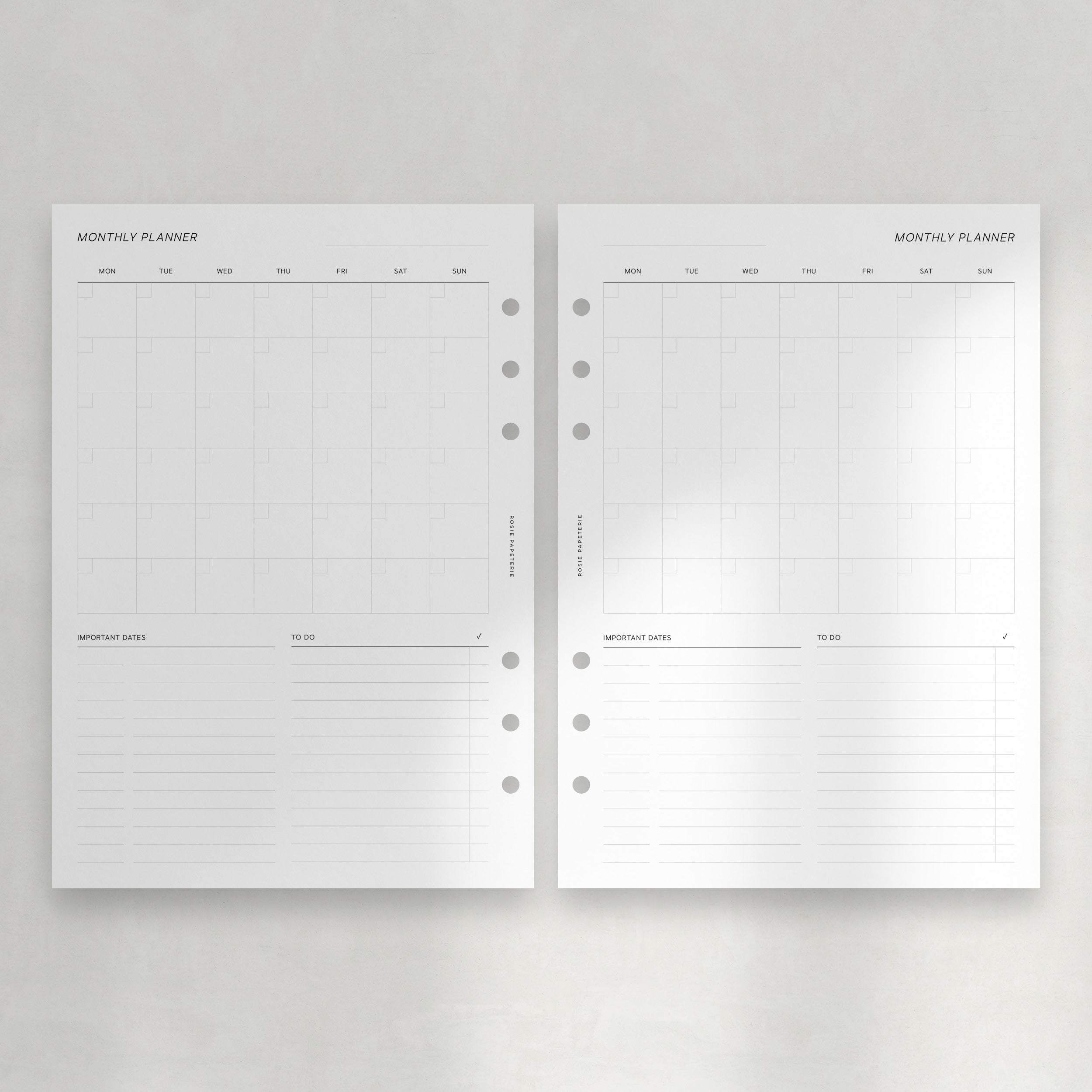 Undated Month on 1 Page - PDF
