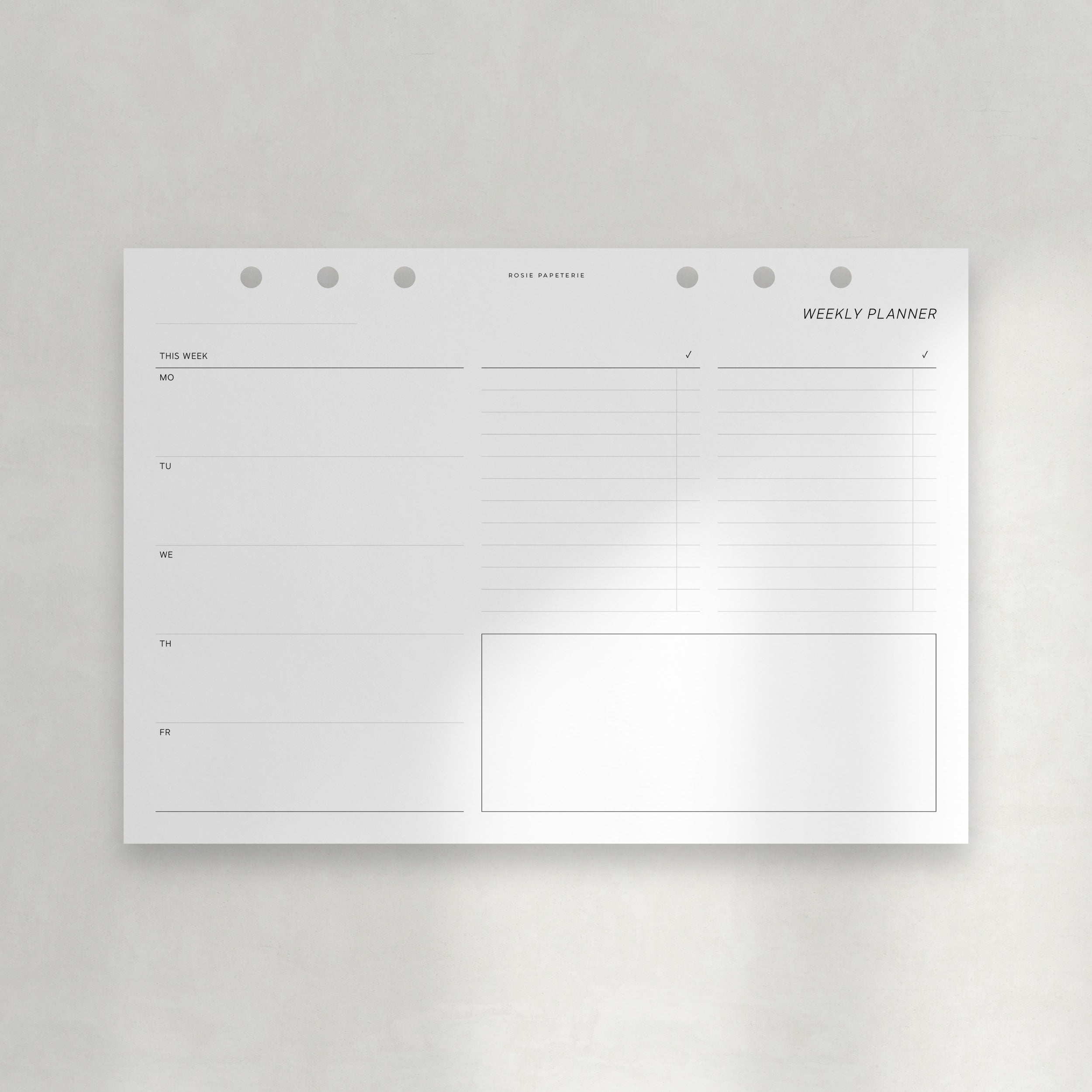 Undated Horizontal Work Weekly - PDF