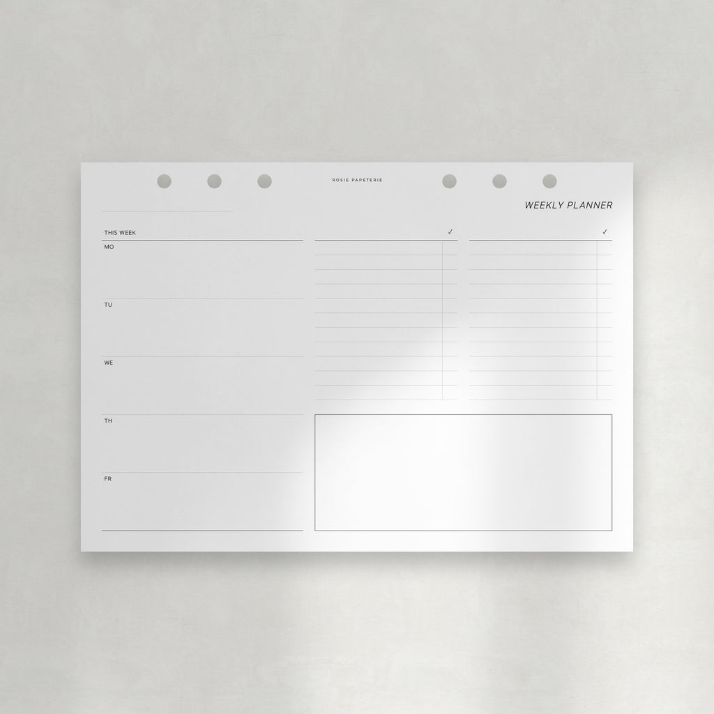 Undated Horizontal Work Weekly