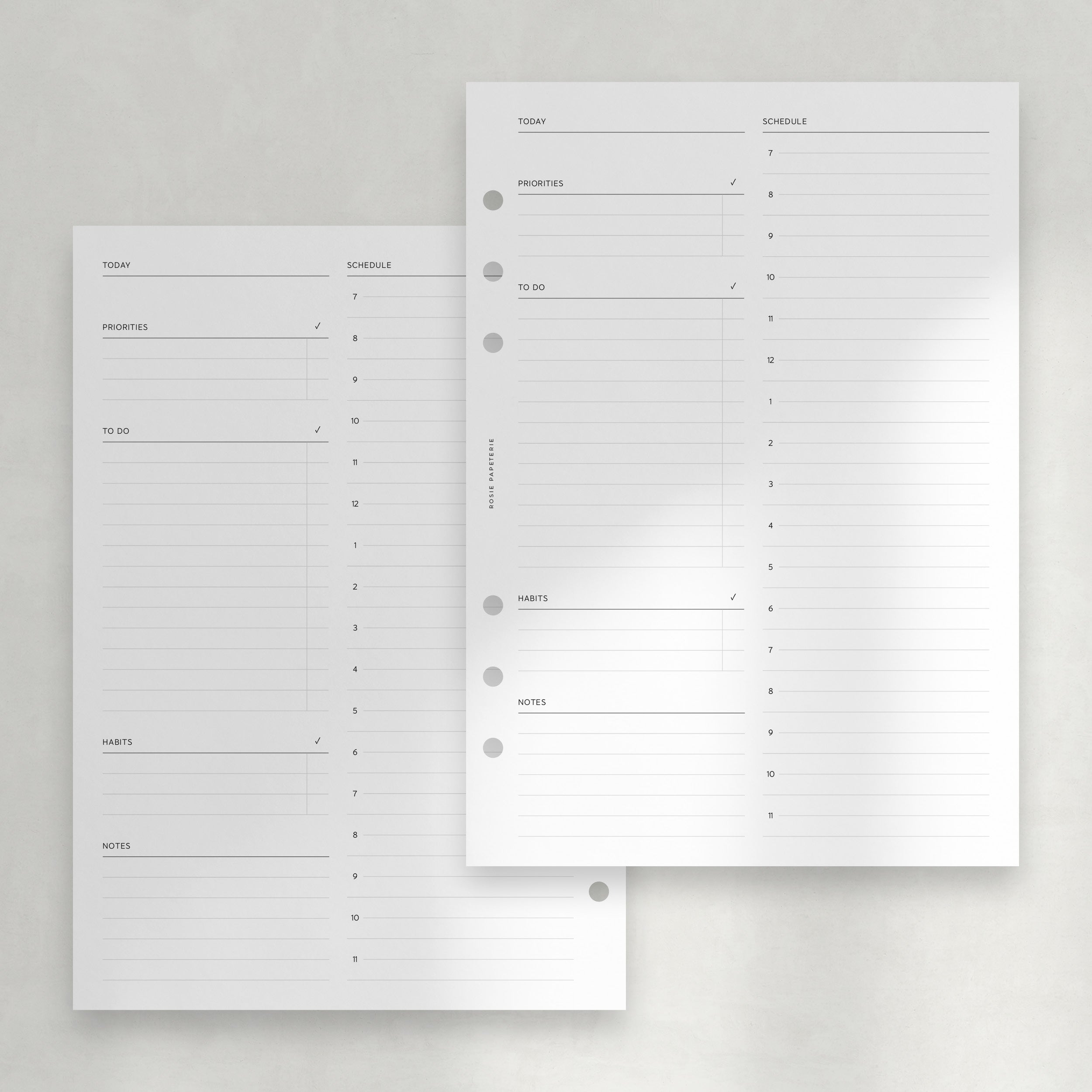 Habitudes horaires quotidiennes non datées - PDF