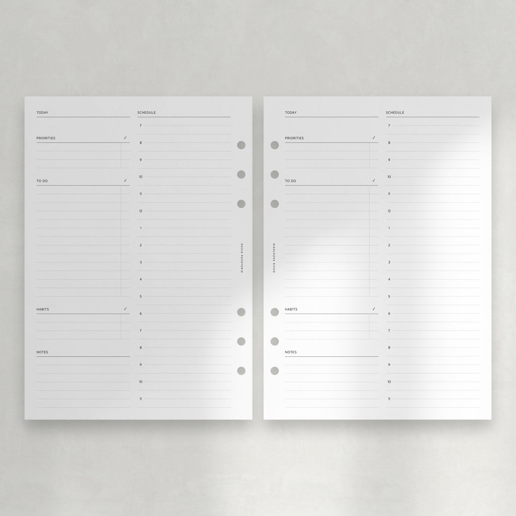Habitudes horaires quotidiennes non datées - PDF
