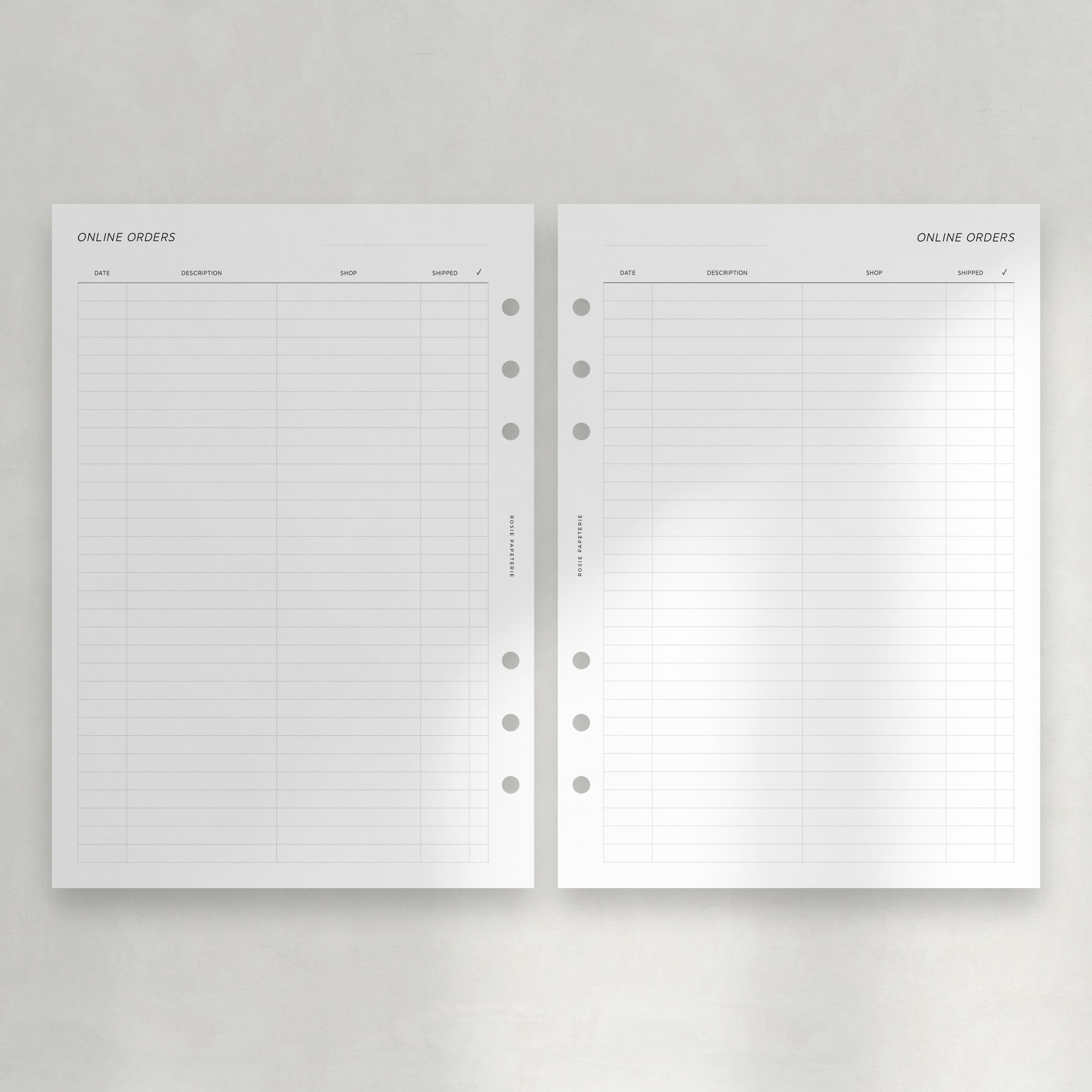 Online orders tracker - PDF