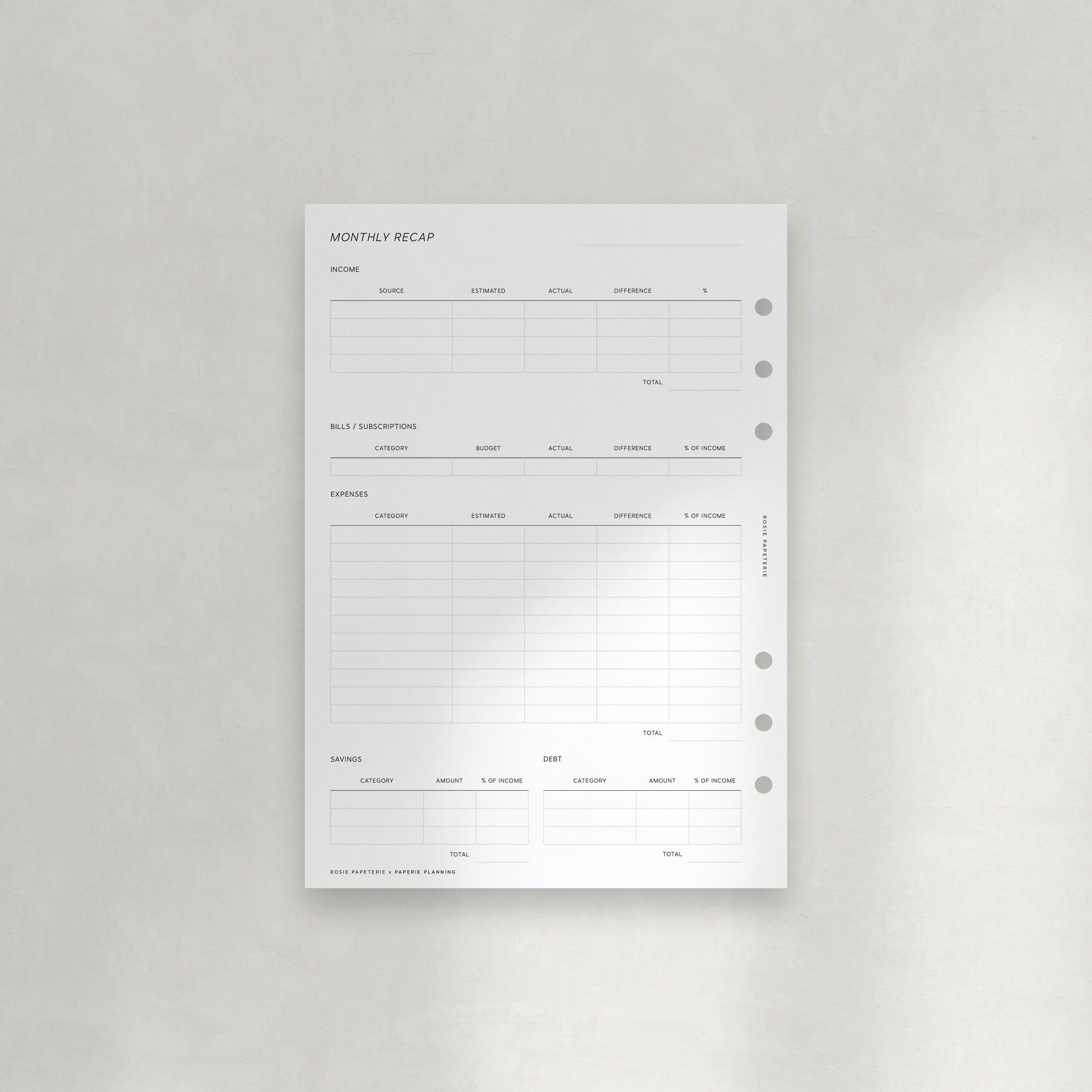 Undated Finance Bundle